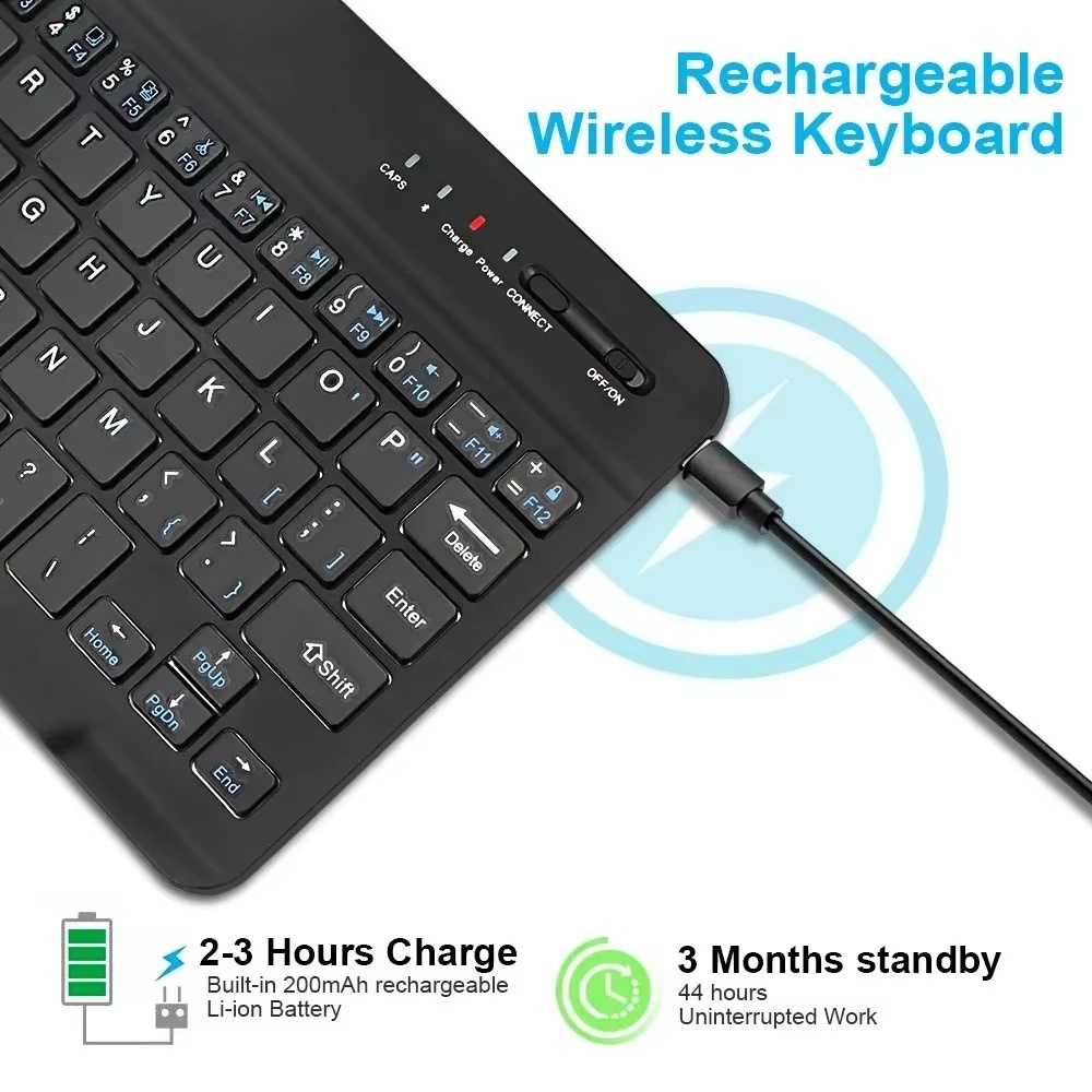 Tablet Accessories Kit - Teclado inalámbrico Bluetooth en inglés de