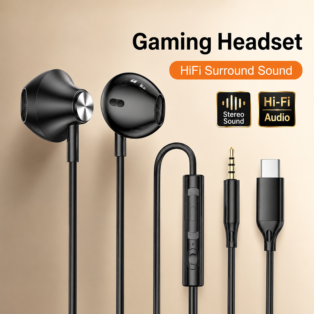 Iphone Tablet Accessories - Auriculares envolventes HiFi, sonido estéreo de