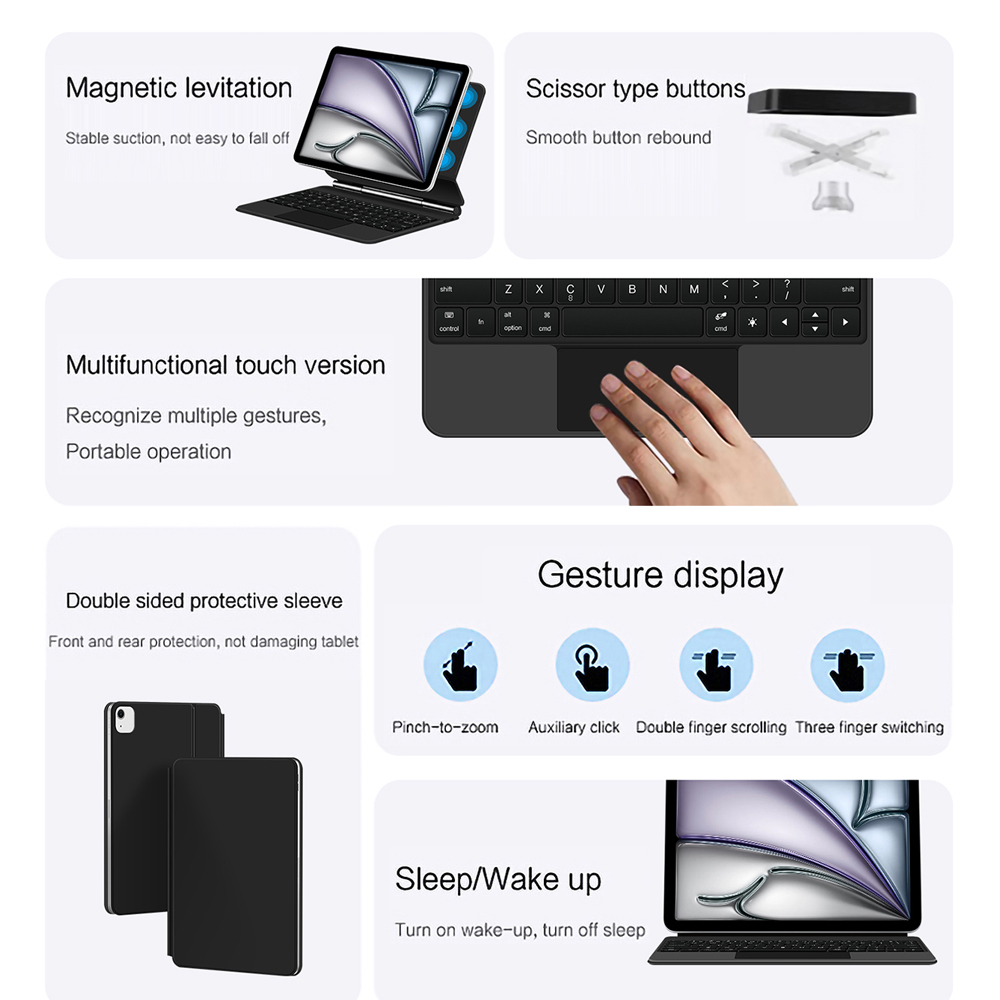 Funda con teclado mágico para  - Ipad Cover Folio reseña y precio